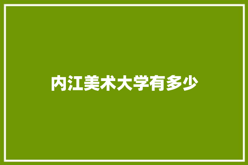 内江美术大学有多少 采访稿