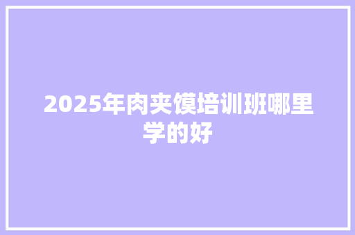 2025年肉夹馍培训班哪里学的好 采访稿