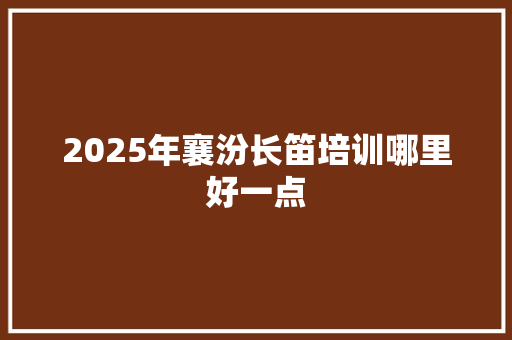 2025年襄汾长笛培训哪里好一点 工作报告
