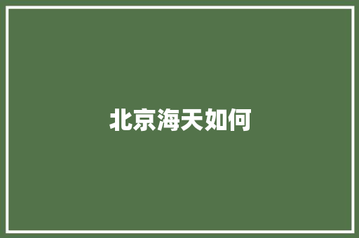 北京海天如何