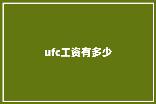 ufc工资有多少