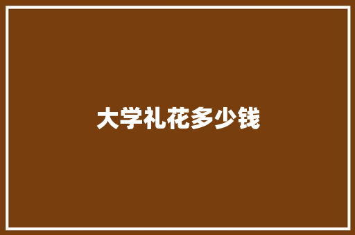 大学礼花多少钱