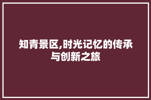 知青景区,时光记忆的传承与创新之旅