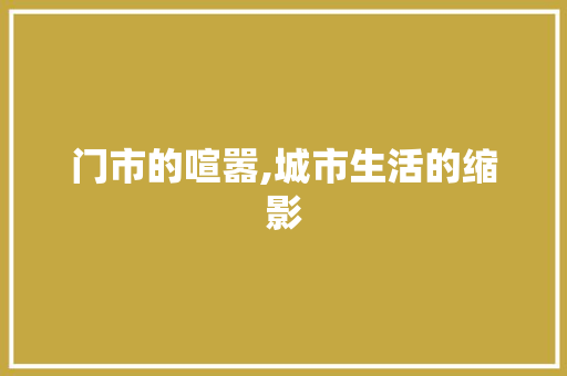 门市的喧嚣,城市生活的缩影