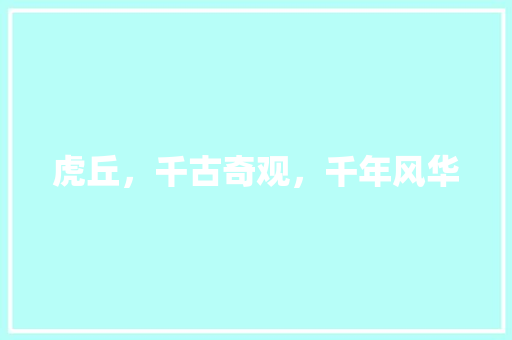 虎丘，千古奇观，千年风华