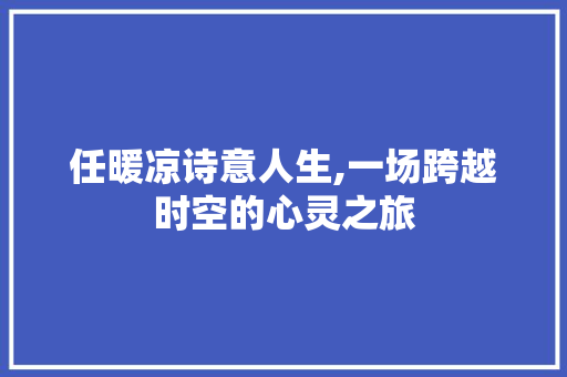 任暖凉诗意人生,一场跨越时空的心灵之旅