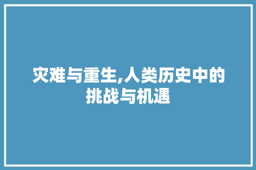 灾难与重生,人类历史中的挑战与机遇