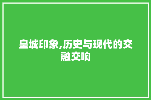 皇城印象,历史与现代的交融交响