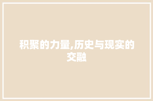 积聚的力量,历史与现实的交融