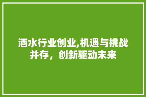 酒水行业创业,机遇与挑战并存，创新驱动未来