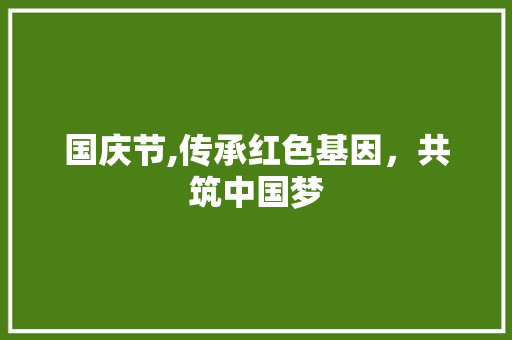 国庆节,传承红色基因，共筑中国梦