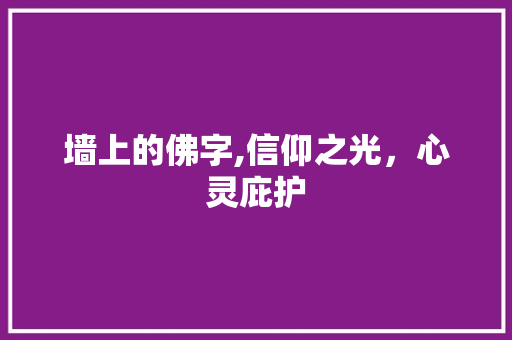 墙上的佛字,信仰之光，心灵庇护