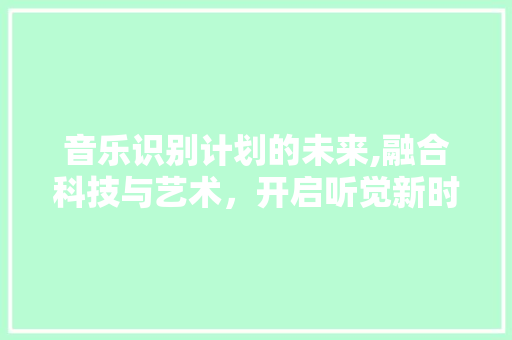 音乐识别计划的未来,融合科技与艺术，开启听觉新时代