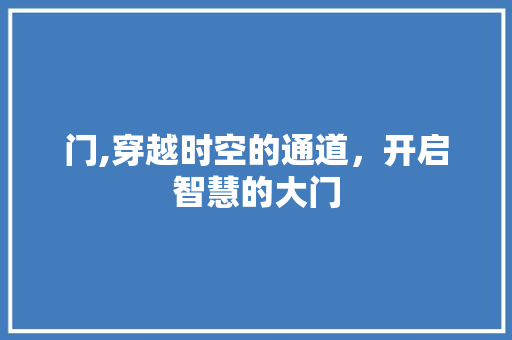 门,穿越时空的通道，开启智慧的大门