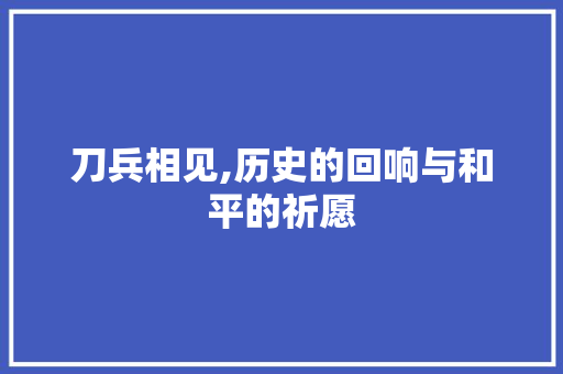刀兵相见,历史的回响与和平的祈愿