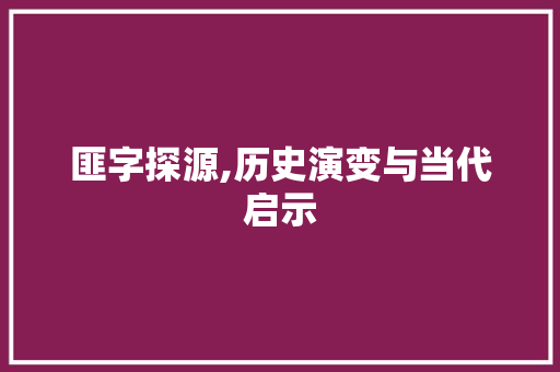 匪字探源,历史演变与当代启示