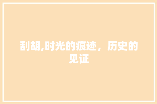 刮胡,时光的痕迹，历史的见证