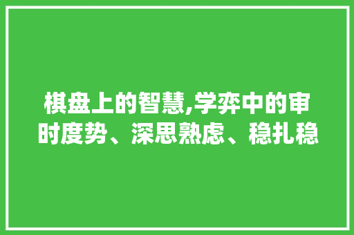 棋盘上的智慧,学弈中的审时度势、深思熟虑、稳扎稳打、持之以恒_学弈中的4个字的意思