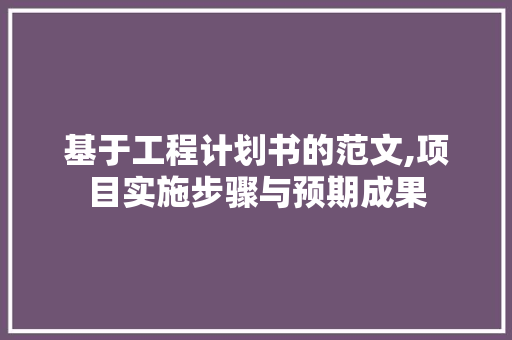 基于工程计划书的范文,项目实施步骤与预期成果