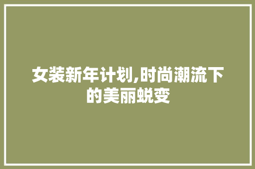 女装新年计划,时尚潮流下的美丽蜕变