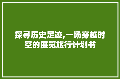 探寻历史足迹,一场穿越时空的展览旅行计划书