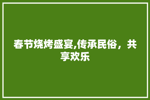 春节烧烤盛宴,传承民俗，共享欢乐