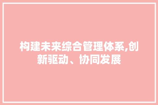 构建未来综合管理体系,创新驱动、协同发展