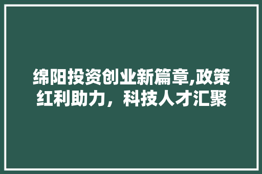 绵阳投资创业新篇章,政策红利助力，科技人才汇聚