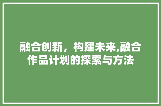 融合创新，构建未来,融合作品计划的探索与方法