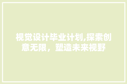 视觉设计毕业计划,探索创意无限，塑造未来视野
