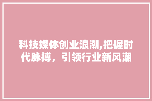 科技媒体创业浪潮,把握时代脉搏，引领行业新风潮