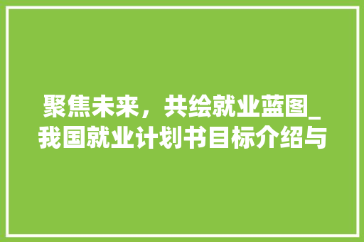 聚焦未来，共绘就业蓝图_我国就业计划书目标介绍与展望