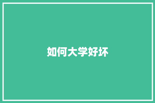 如何大学好坏
