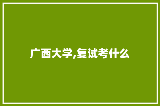 广西大学,复试考什么
